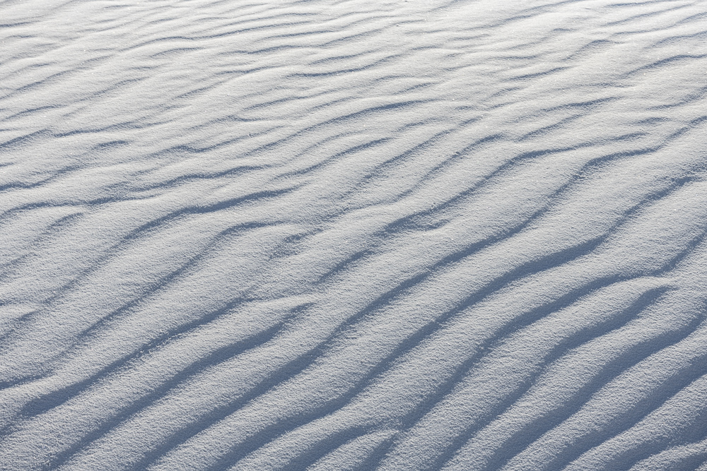 Wind patterns on the White Gypsum Sand at White Sands National Monument