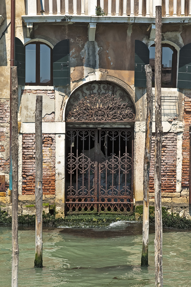 Front door on the Grand Canal, Venice, Italy
