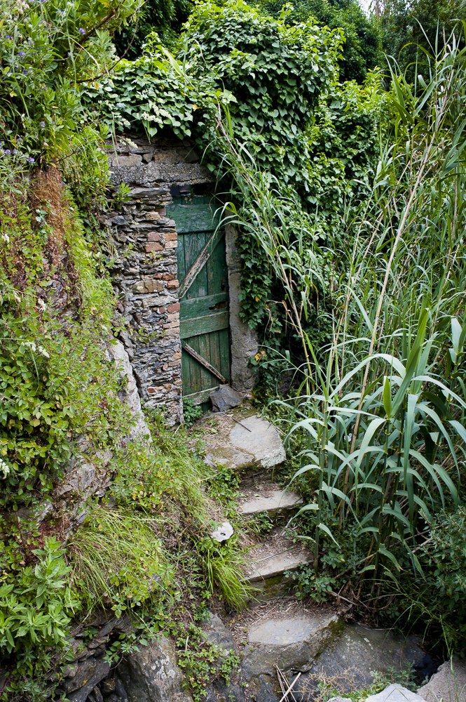 Door to private gardens, Cinque Terre, Italy