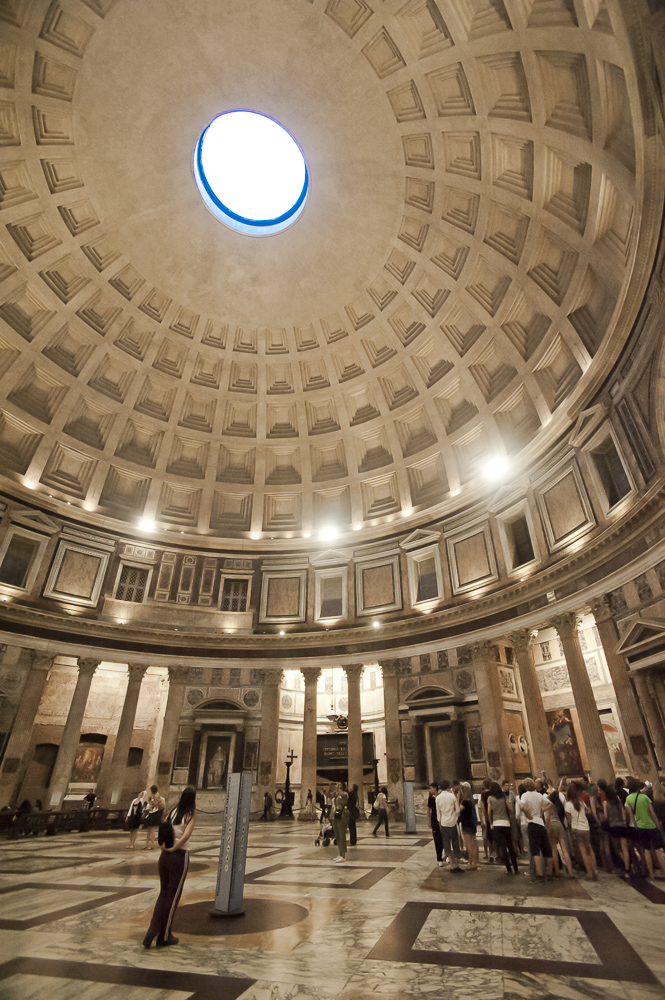 The interior of The Pantheon, Rome Italy