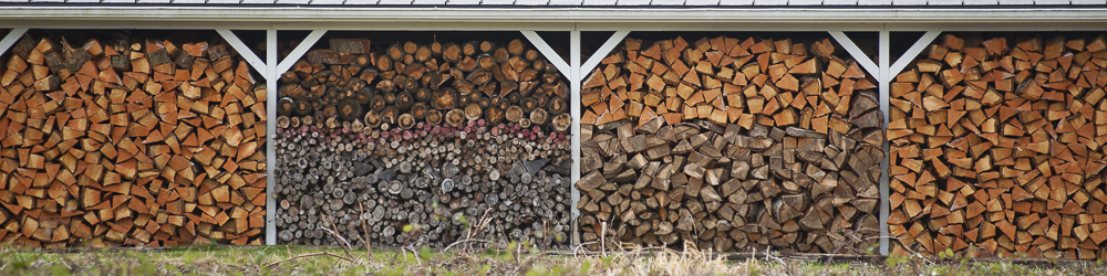 Stacked wood ready for the cold