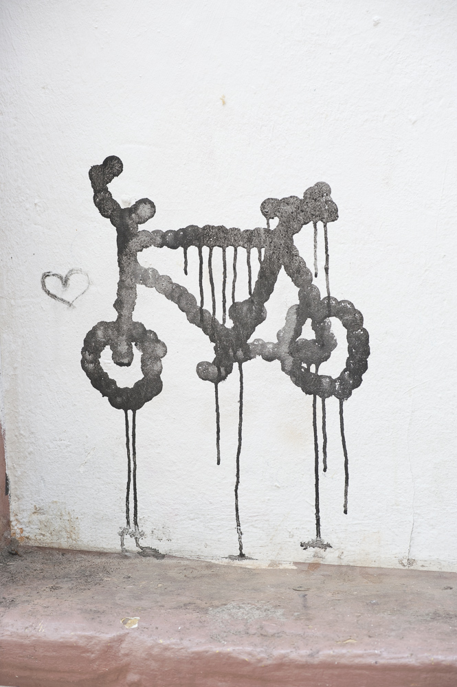 Grafitti of bike, Trier, Germany